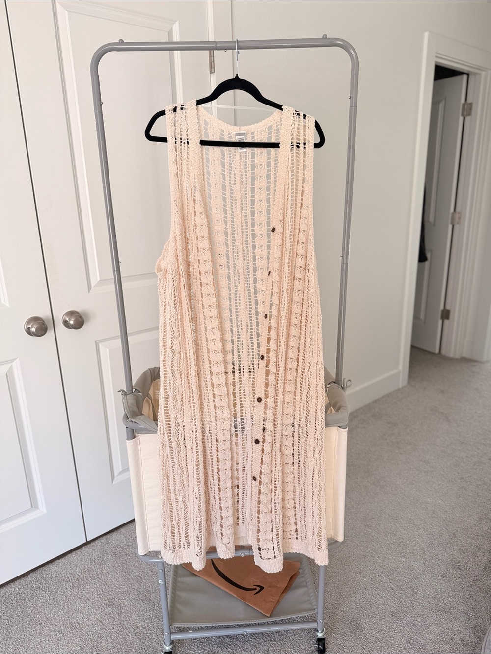 Boho Knit XXL Cardigan Cream Colored